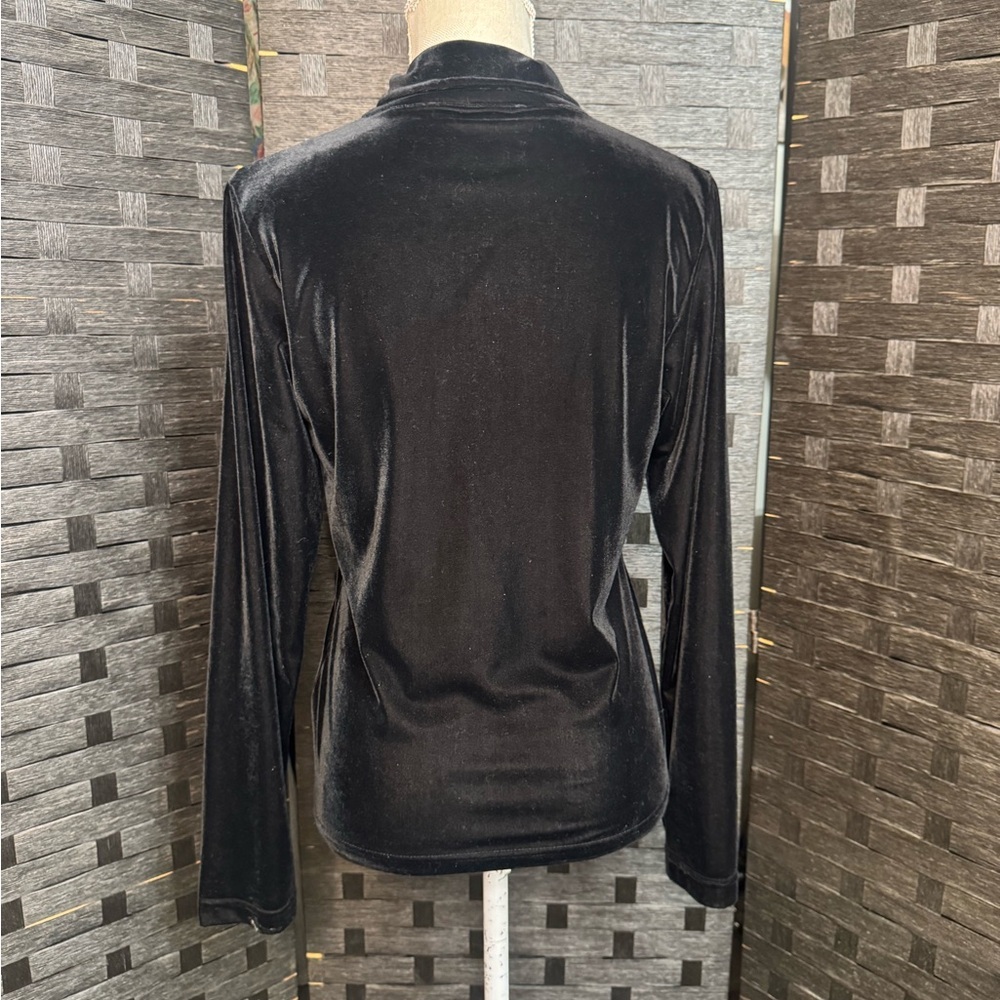 Vintage Black Velvet Women's Top - Picture 2 of 2